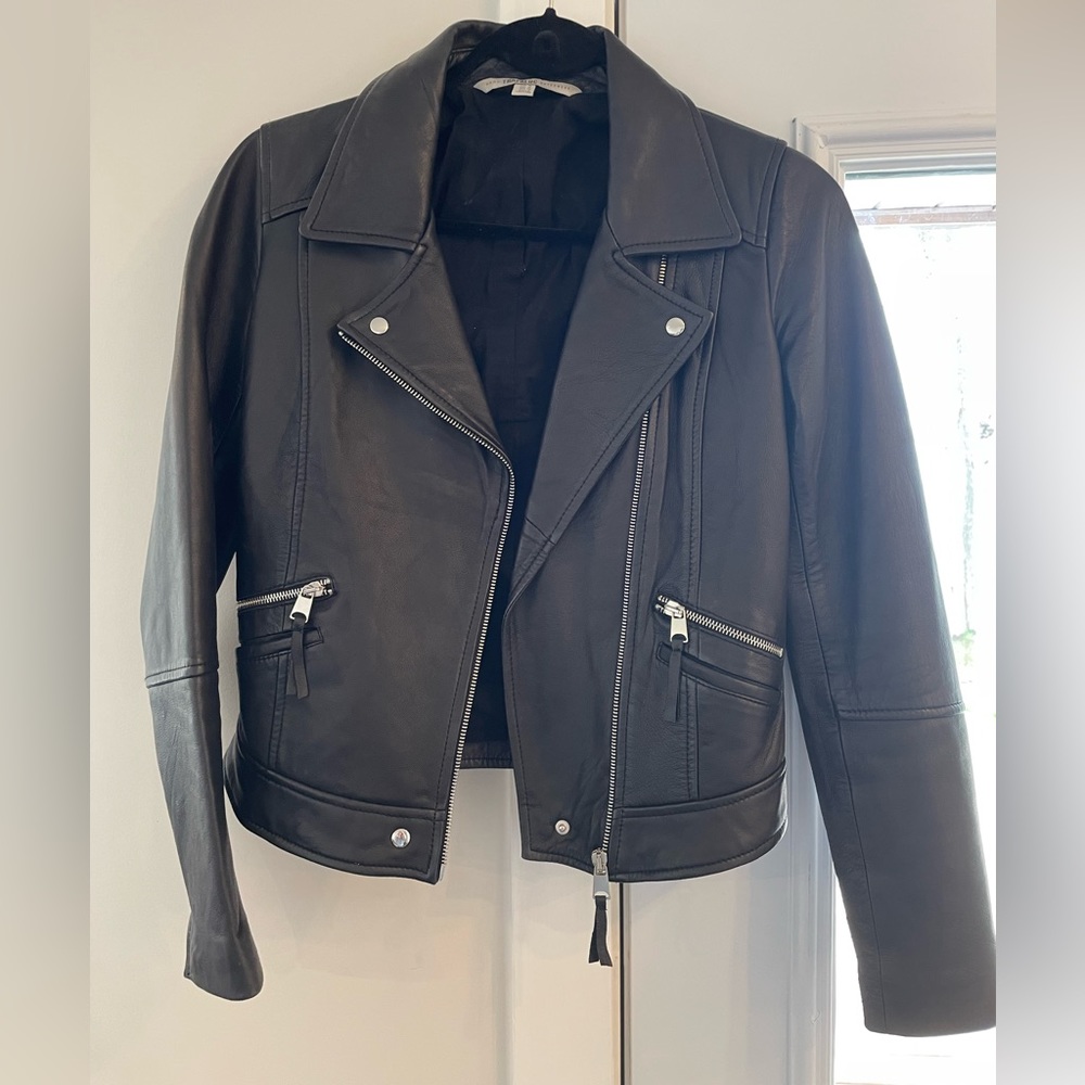 Genuine Leather Black Leather Jacket Size Small